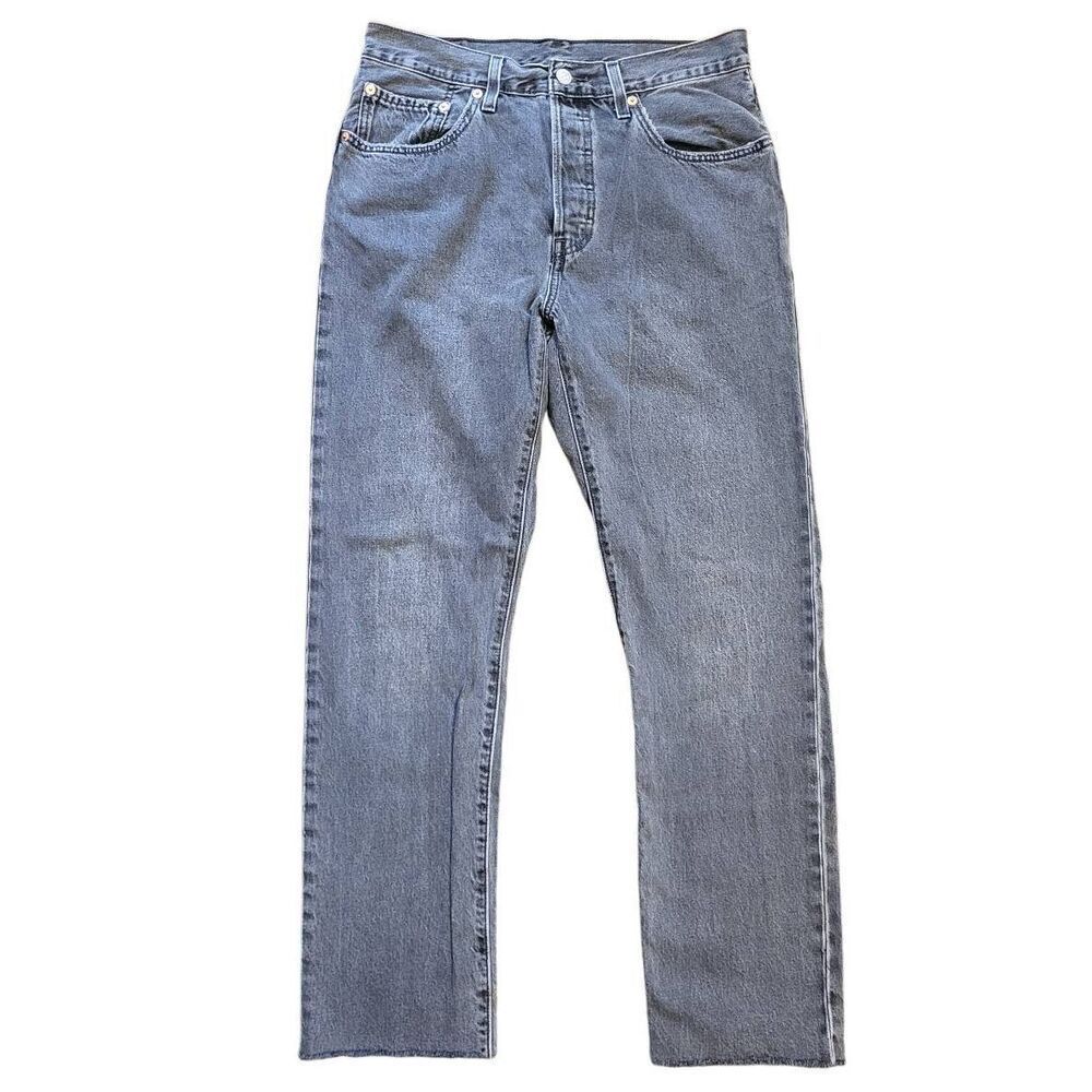 Levi's Jeans Women's 30 Black Faded 501 Original Fit All Cotton Straight